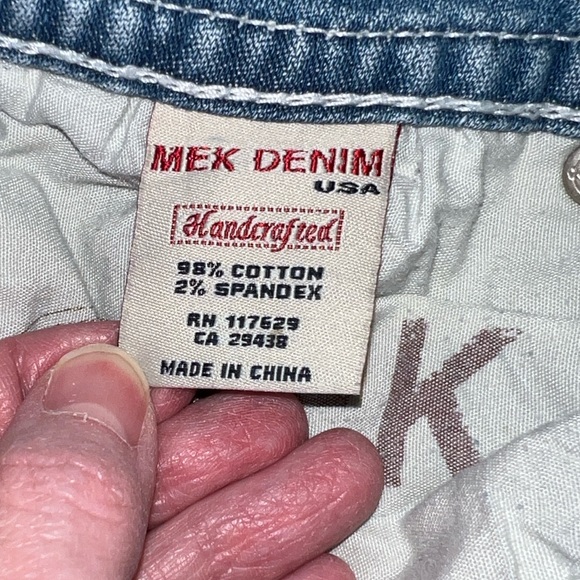Y2K Low Rise MEK Denim USA Seychelles Flare Light Blue Jeans Women’s Size 25 - Picture 7 of 11